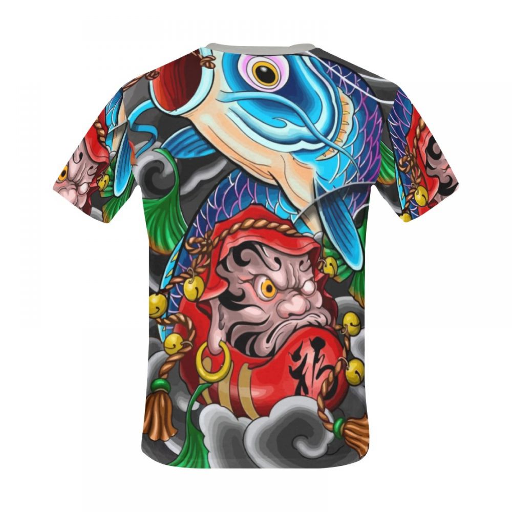 Men's Art Japanese Mythology Short T-shirt Uk