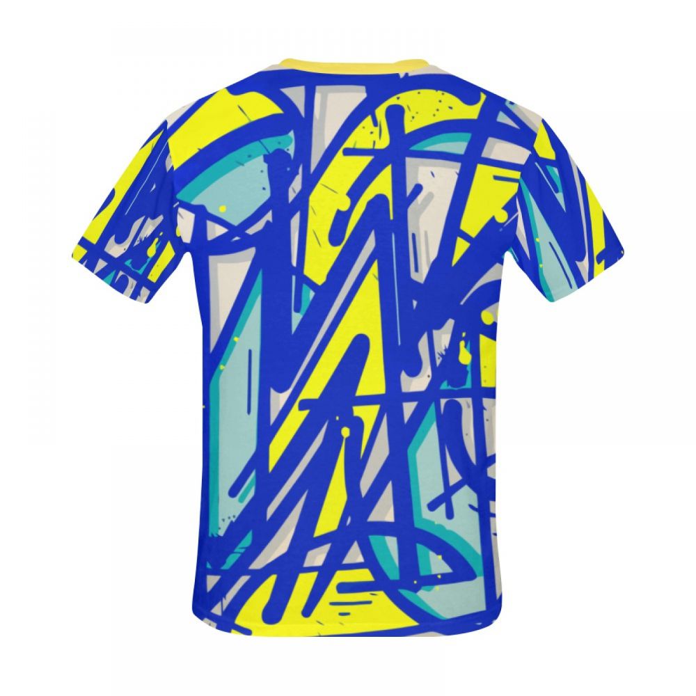 Men's Abstract Art Extrusion Module Short T-shirt Uk