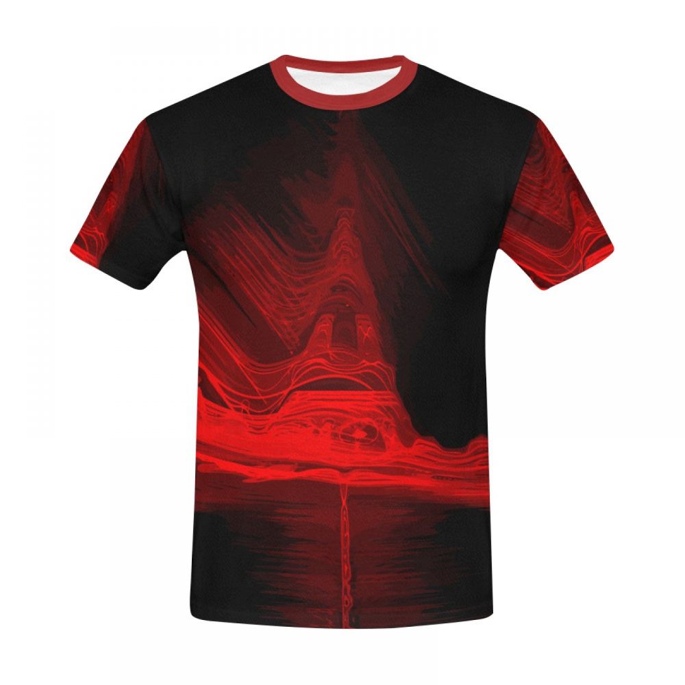 Men's Digital Art Eiffel Tower Short T-shirt Uk