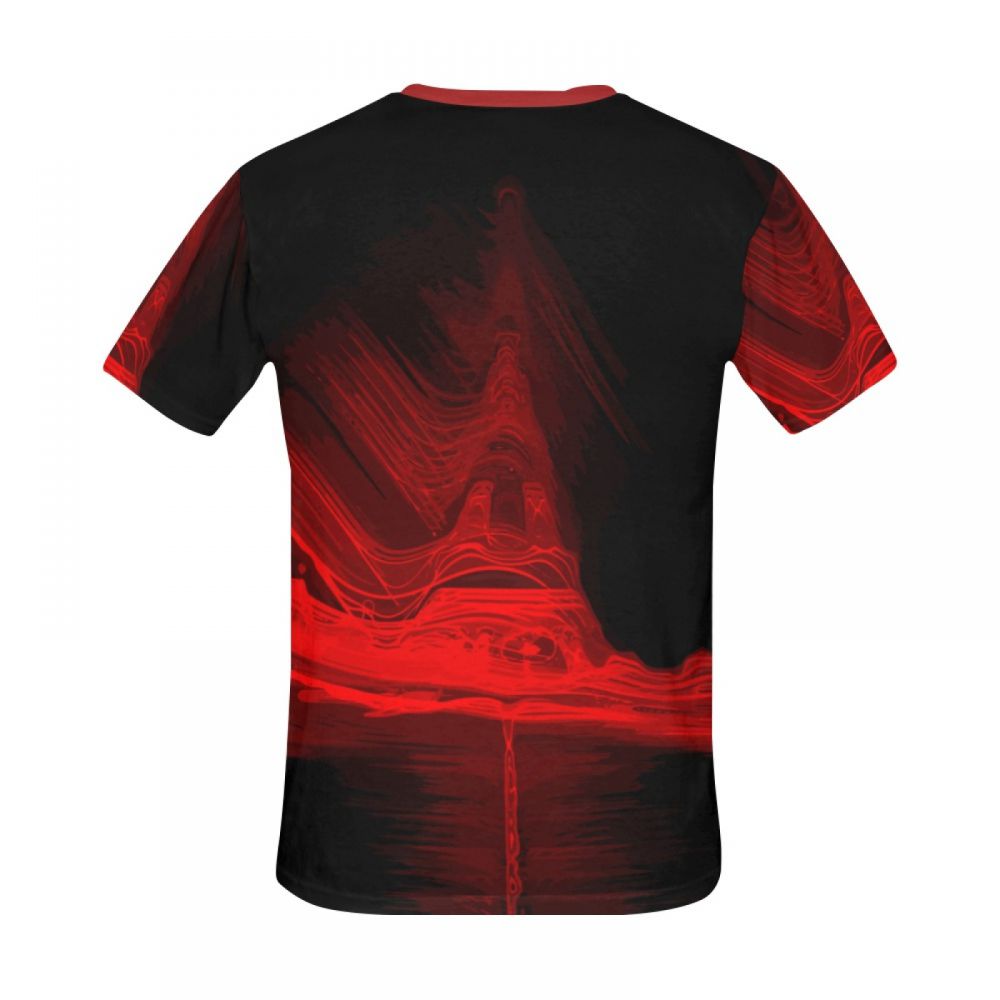 Men's Digital Art Eiffel Tower Short T-shirt Uk