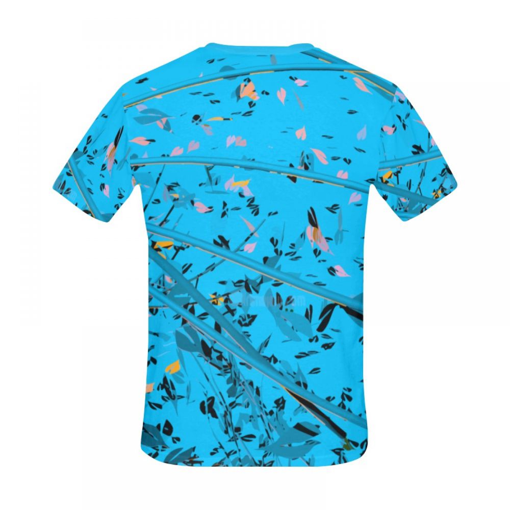 Men's Tree Art Leaf Bird Short T-shirt Uk