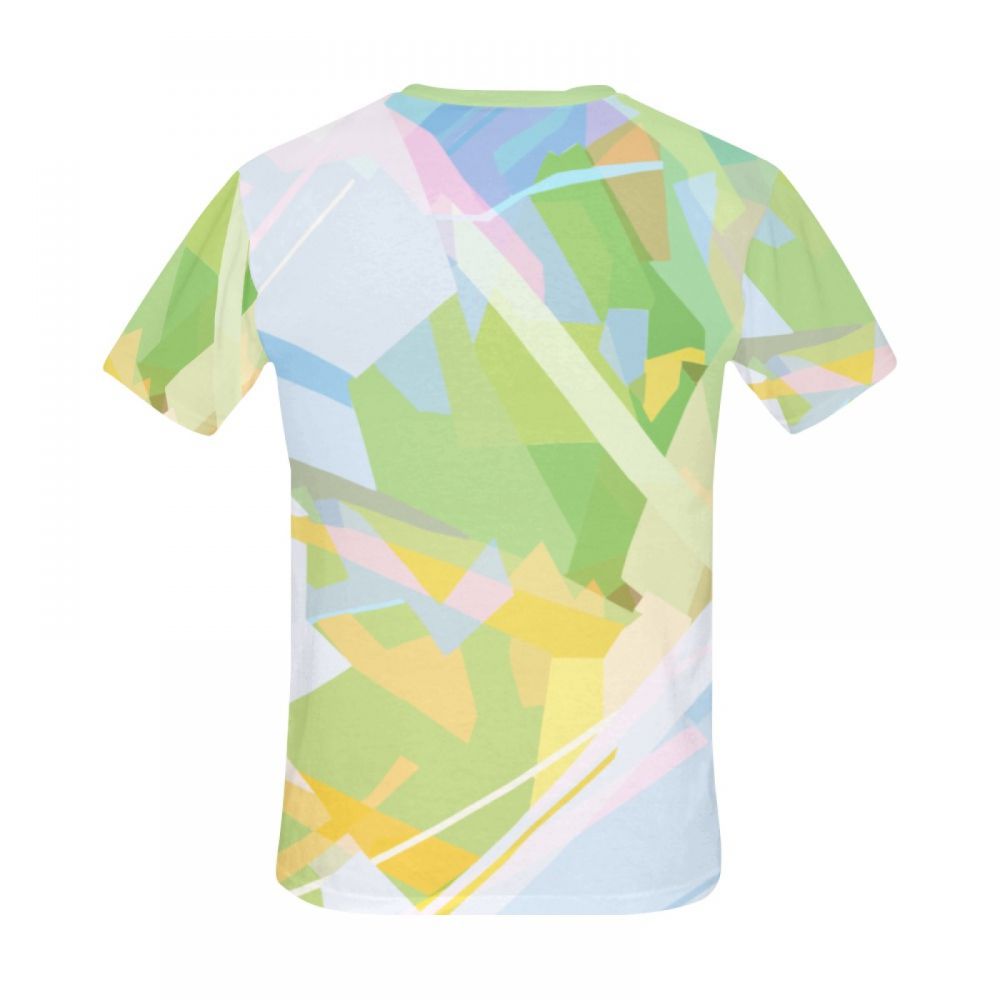 Men's Digital Art Vertical Short T-shirt Uk