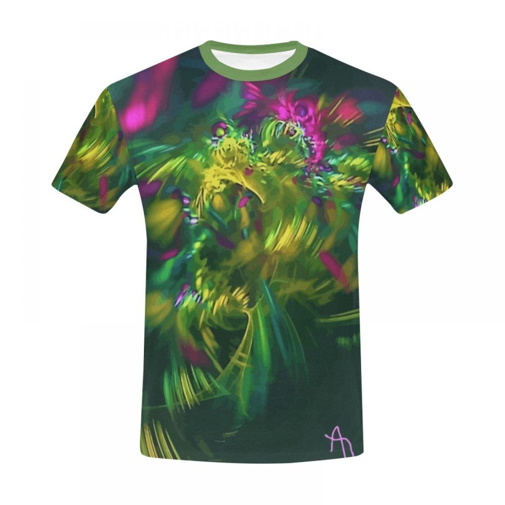 Men's Abstract Art Bloom Short T-shirt Uk