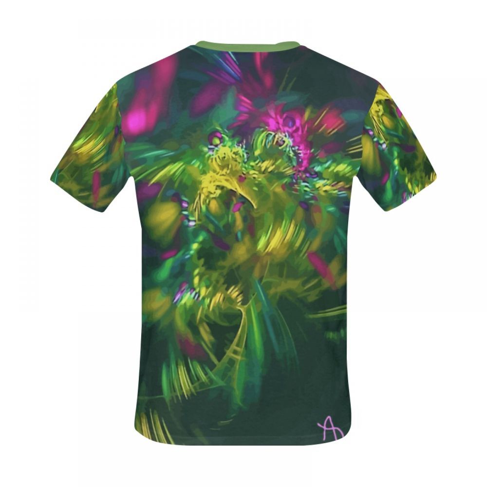 Men's Abstract Art Bloom Short T-shirt Uk