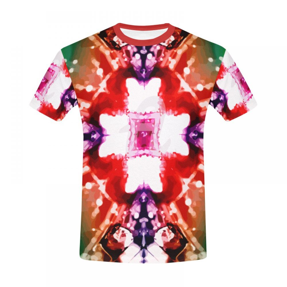 Men's Art Water Drop Kaleidoscope Short T-shirt Uk