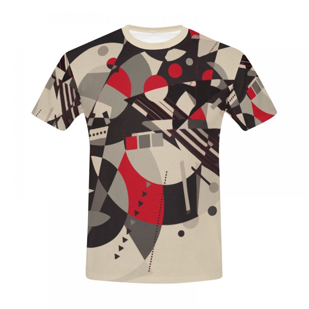 Men's Geometric Art Papyrus Short T-shirt Uk