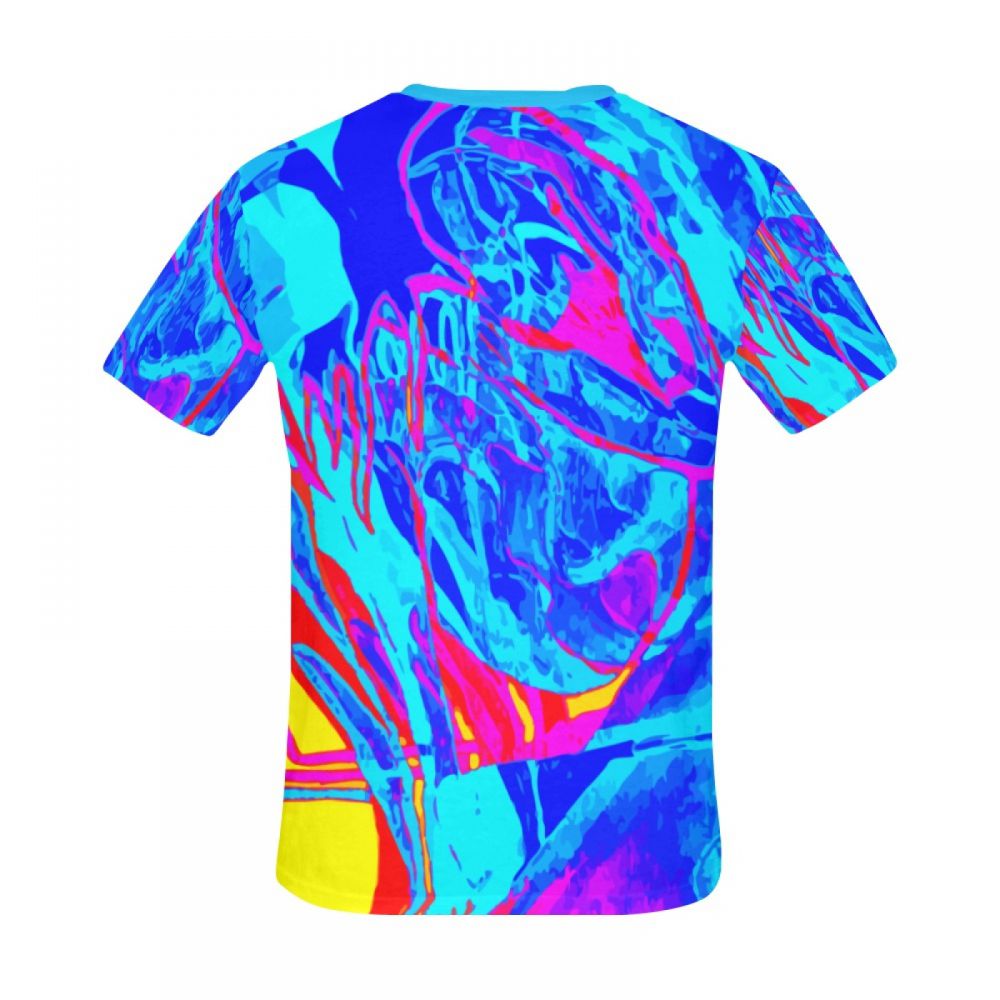 Men's Abstract Art Suffer Short T-shirt Uk