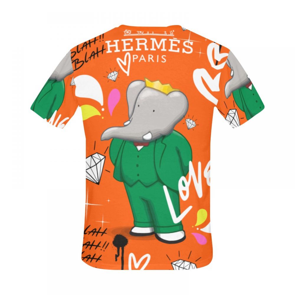 Men's Street Art Mr Elephant Short T-shirt Uk