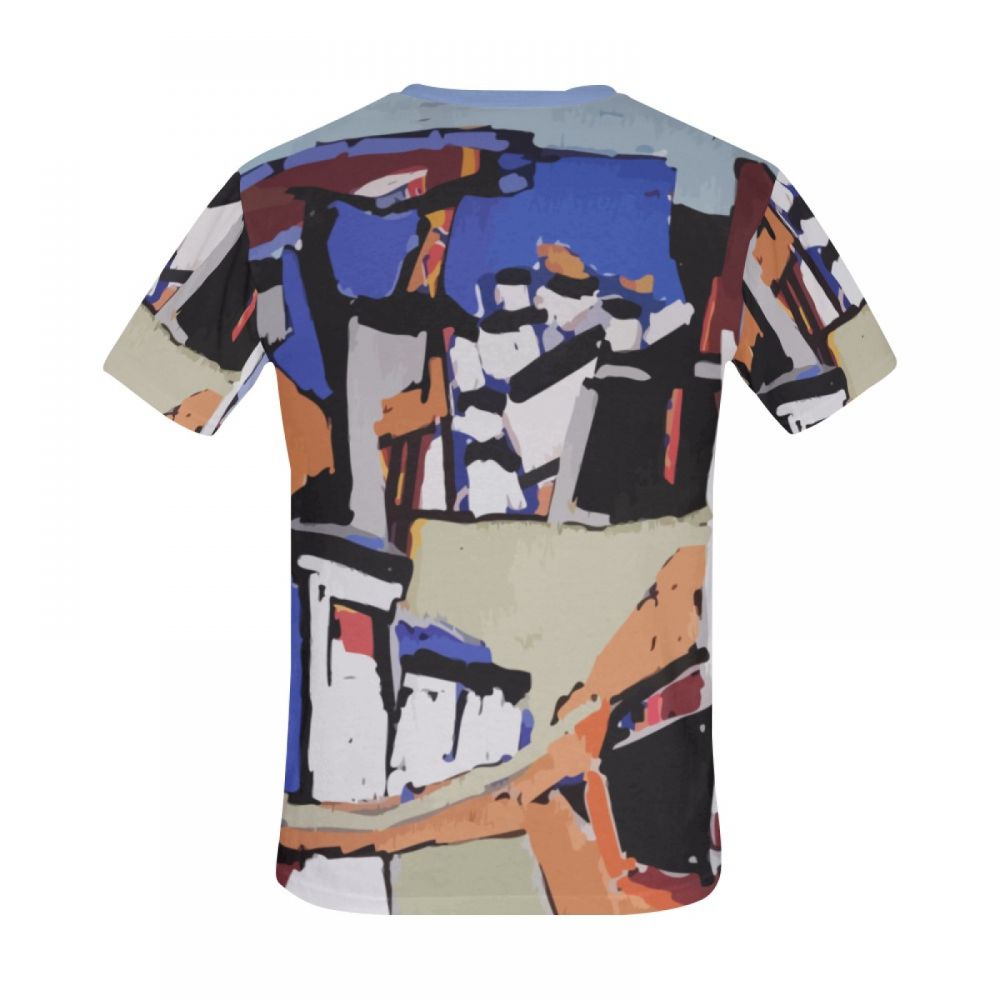 Men's Figurative Art Many People Short T-shirt Uk