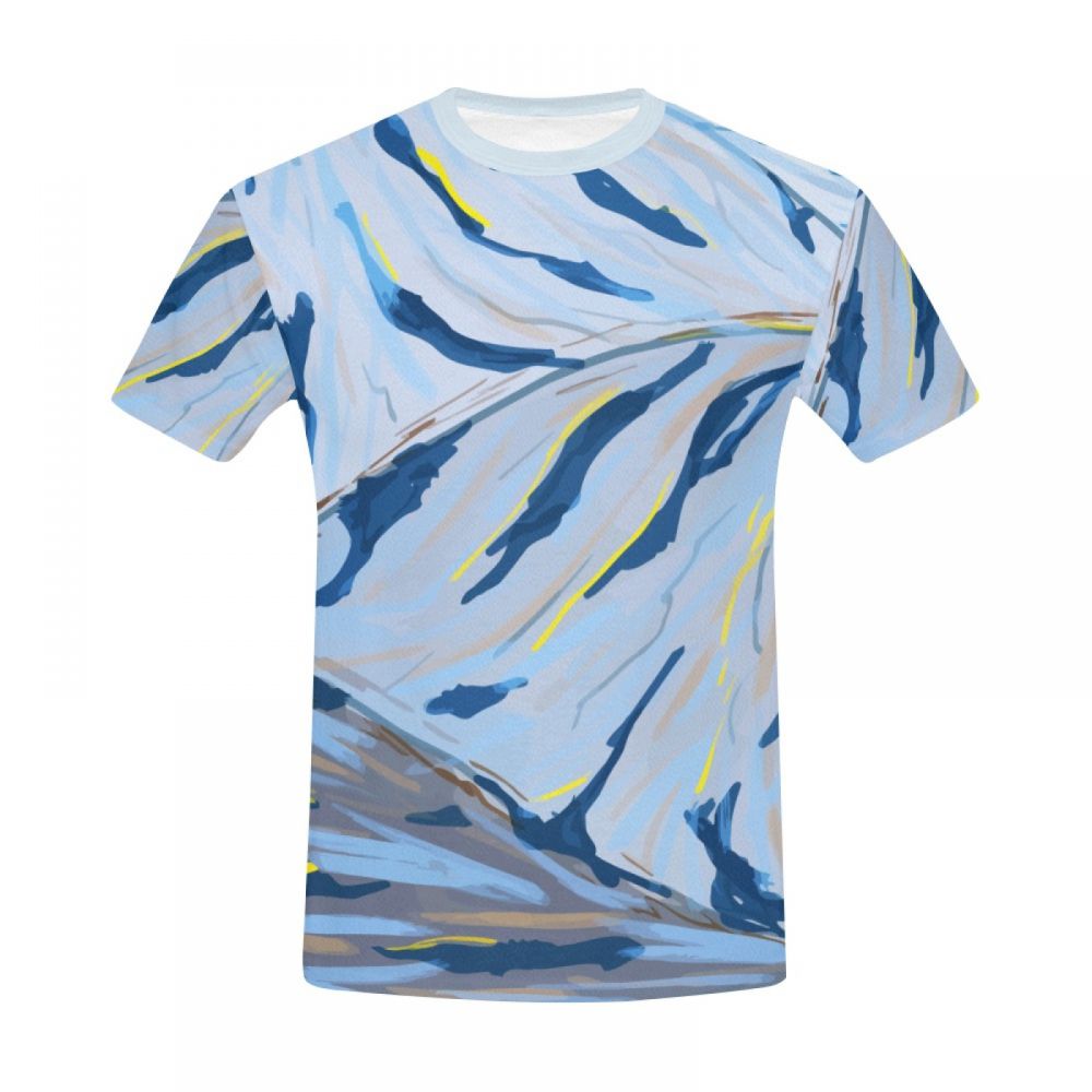 Men's Artistic Color Water Flow Short T-shirt Uk