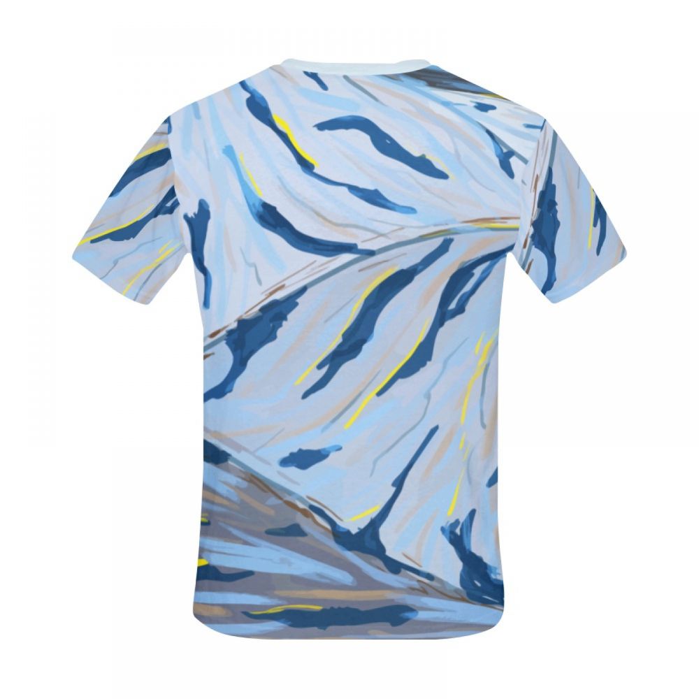 Men's Artistic Color Water Flow Short T-shirt Uk