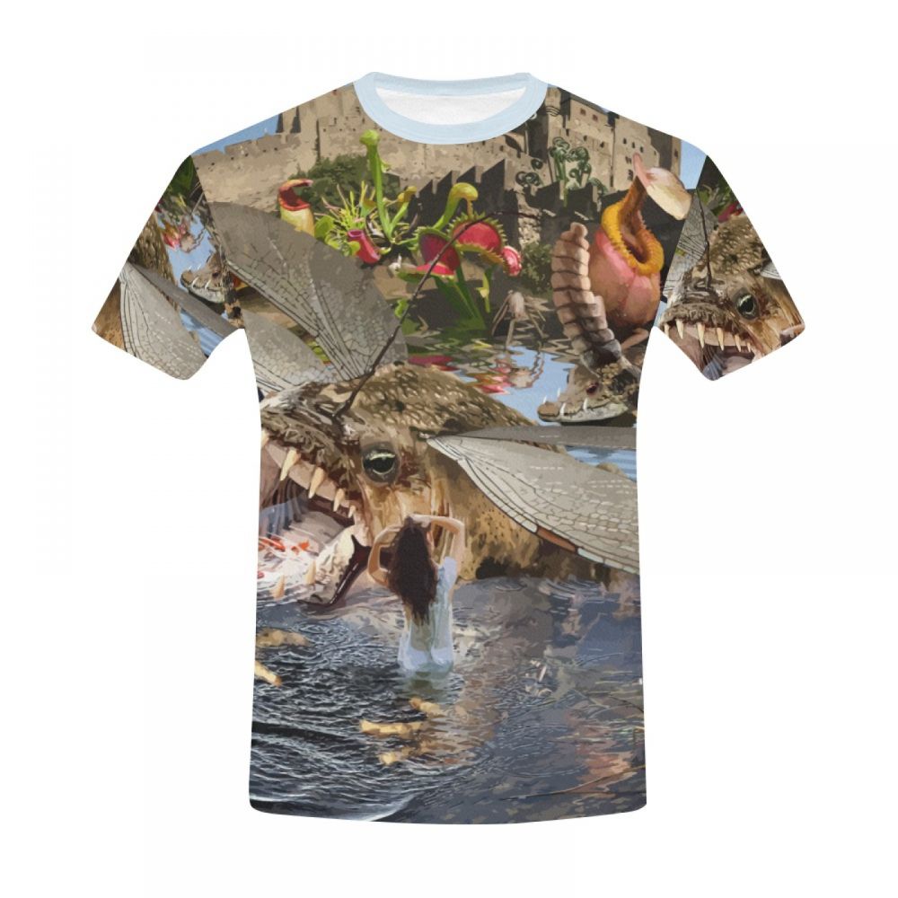 Men's Animal Art Primeval Forest Short T-shirt Uk