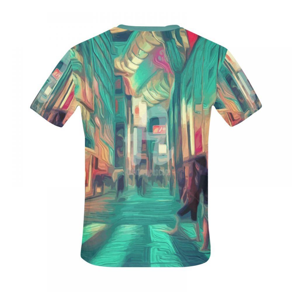 Men's Oriental Art District Central Tokyo Short T-shirt Uk