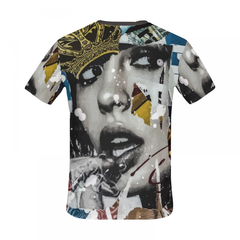 Men's Art Graffiti Glamour Queen Short T-shirt Uk