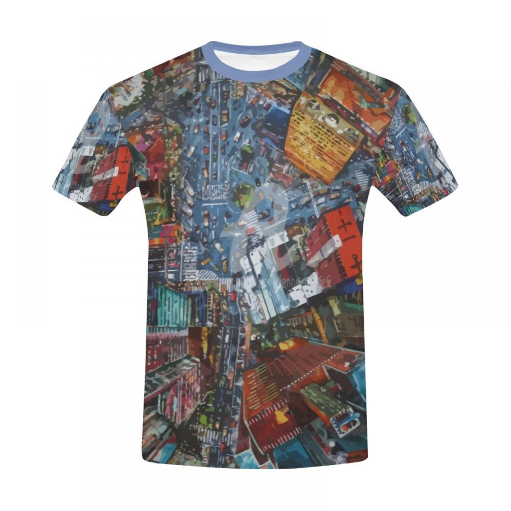 Men's Architectural Art Prosperous Urban Area Short T-shirt Uk