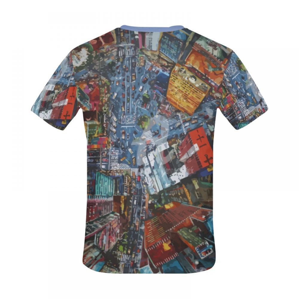 Men's Architectural Art Prosperous Urban Area Short T-shirt Uk