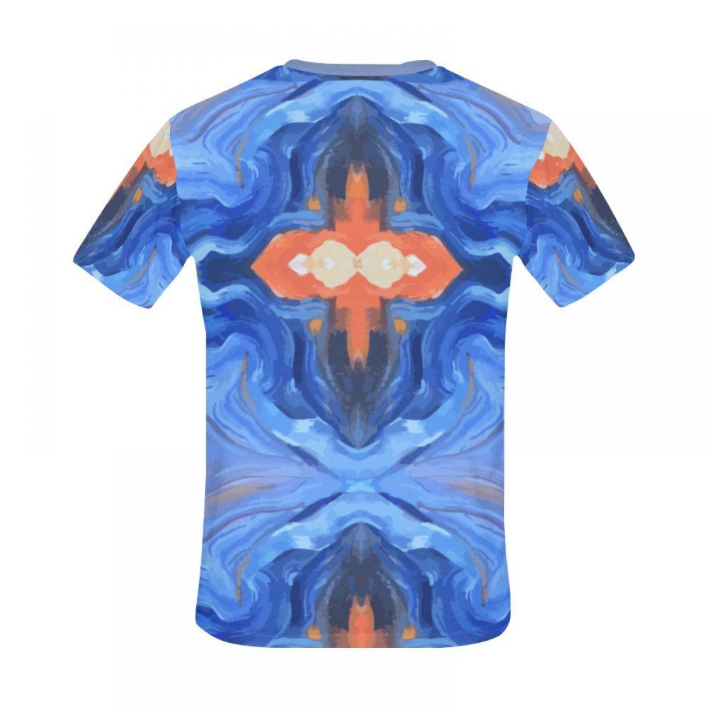 Men's Abstract Art Corrugated Cross Short T-shirt Uk