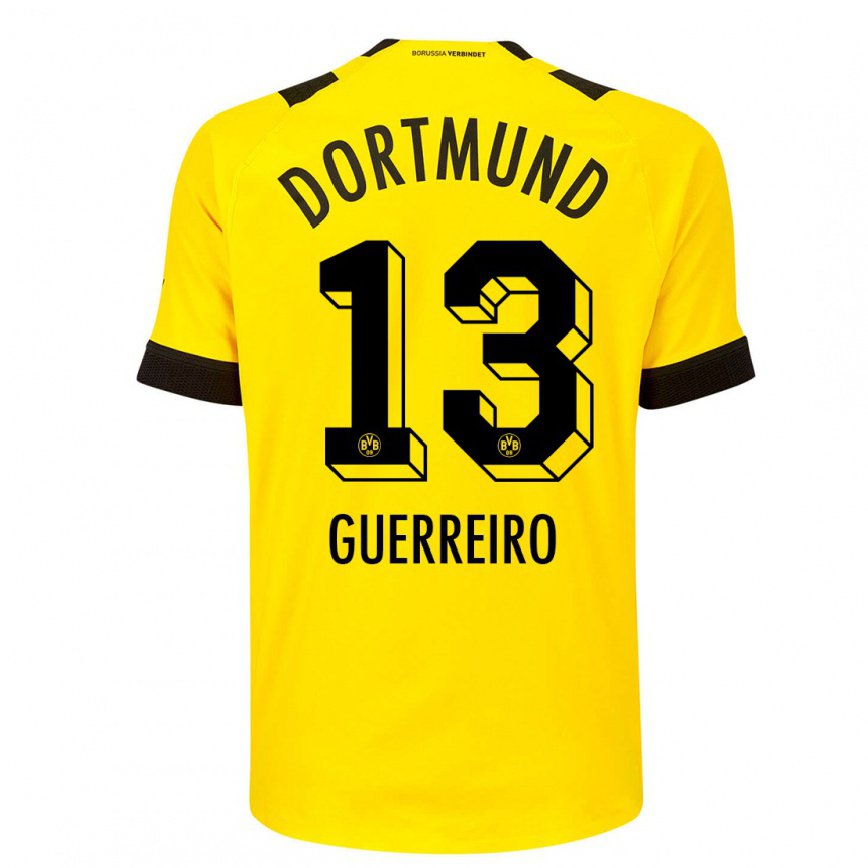 Kid Raphael Guerreiro #13 Yellow Home Jersey 2022/23 T-shirt Uk