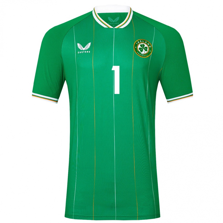 Kids Football Ireland Courtney Brosnan #1 Green Home Jersey 24-26 T-Shirt Uk