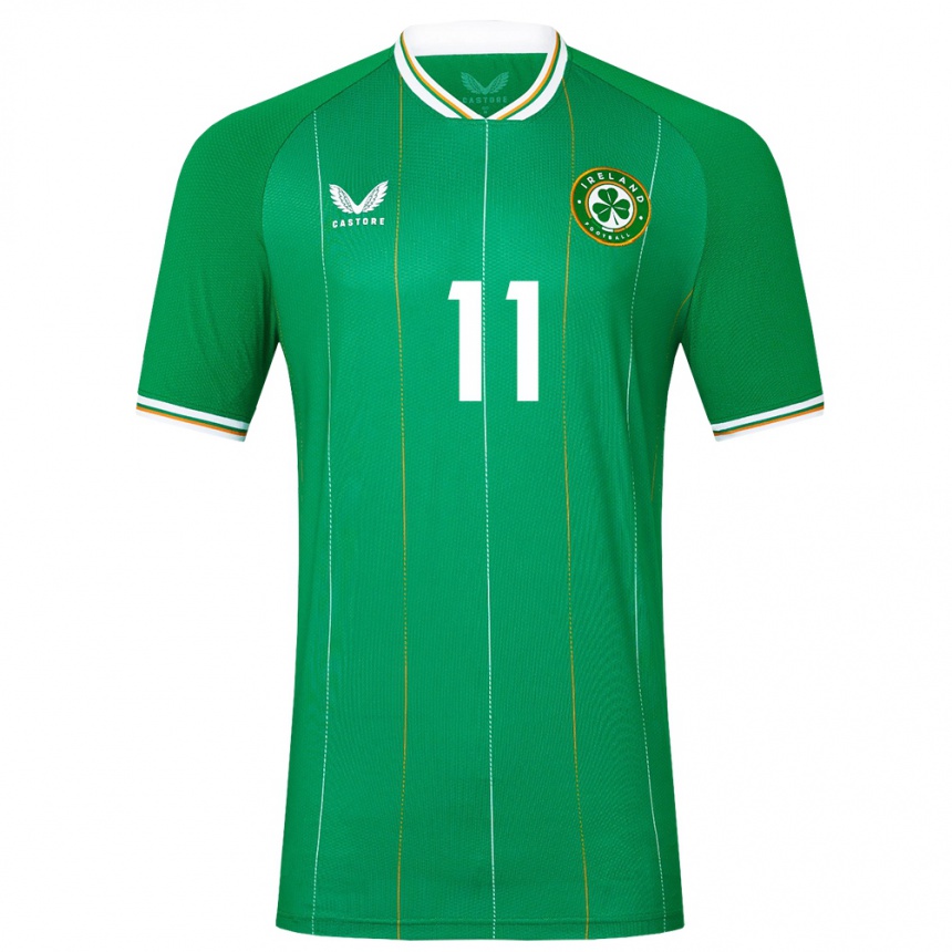 Kids Football Ireland Katie Mccabe #11 Green Home Jersey 24-26 T-Shirt Uk