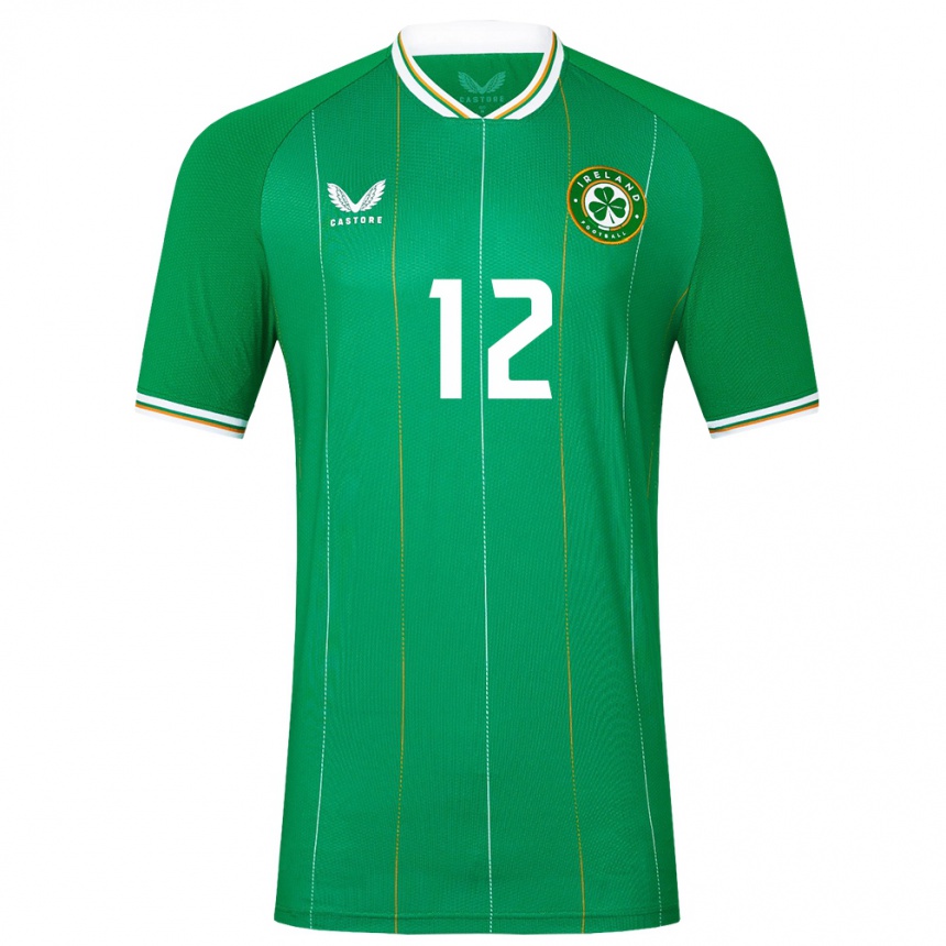 Kids Football Ireland Gavin Hodgins #12 Green Home Jersey 24-26 T-Shirt Uk