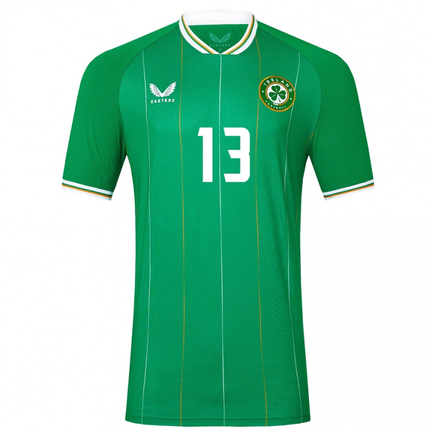 Kids Football Ireland Alannah Mcevoy #13 Green Home Jersey 24-26 T-Shirt Uk