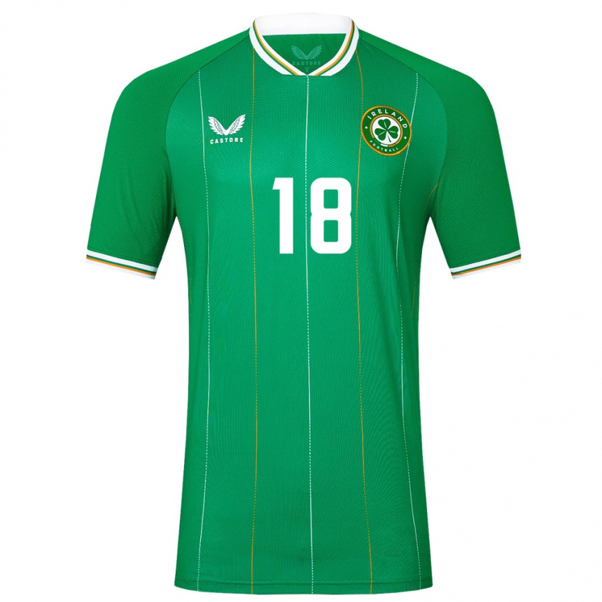 Kids Football Ireland Jamie Mcgrath #18 Green Home Jersey 24-26 T-Shirt Uk