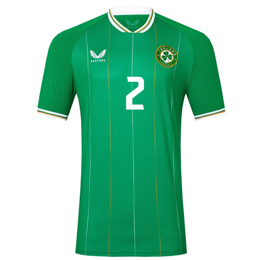 Kids Football Ireland Matt Doherty #2 Green Home Jersey 24-26 T-Shirt Uk