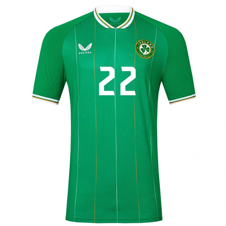 Kids Football Ireland Isibeal Atkinson #22 Green Home Jersey 24-26 T-Shirt Uk