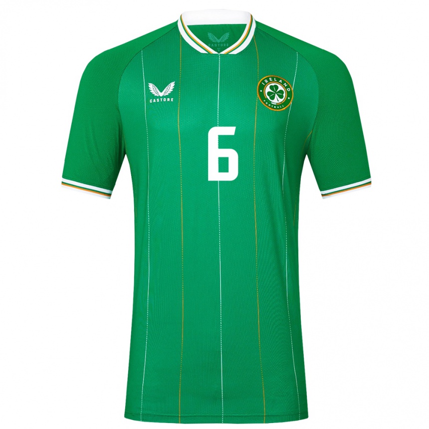 Kids Football Ireland Luke O'donnell #6 Green Home Jersey 24-26 T-Shirt Uk