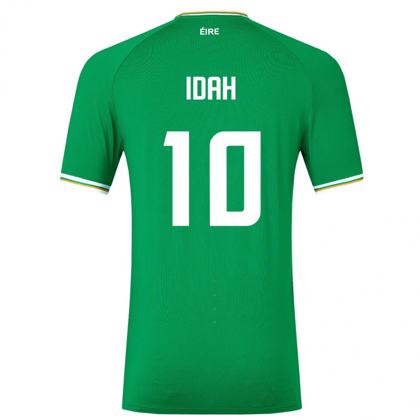 Kids Football Ireland Adam Idah #10 Green Home Jersey 24-26 T-Shirt Uk