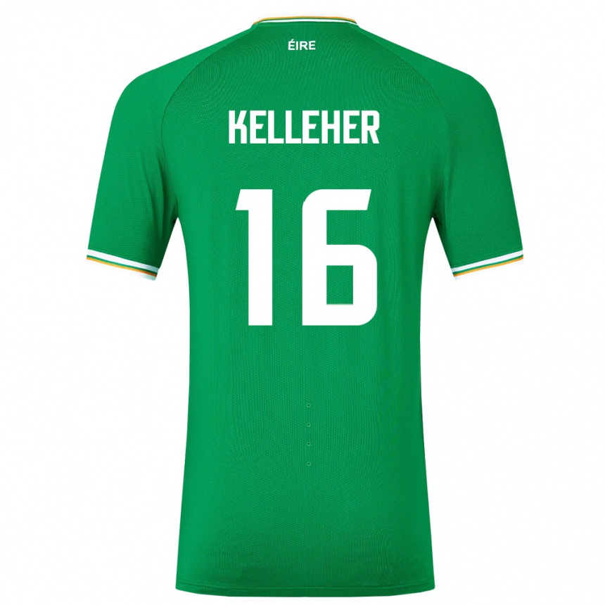 Kids Football Ireland Caoimhín Kelleher #16 Green Home Jersey 24-26 T-Shirt Uk