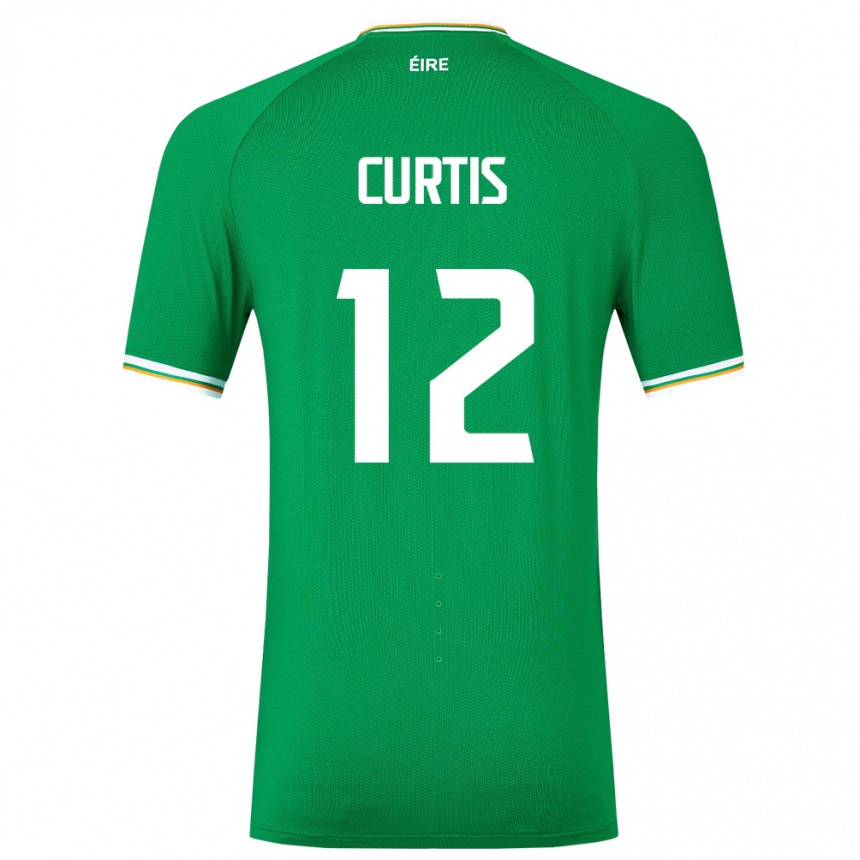 Kids Football Ireland Sam Curtis #12 Green Home Jersey 24-26 T-Shirt Uk