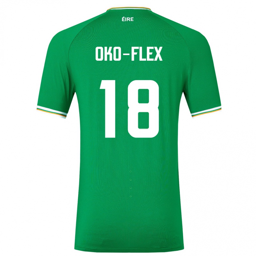 Kids Football Ireland Armstrong Oko-Flex #18 Green Home Jersey 24-26 T-Shirt Uk