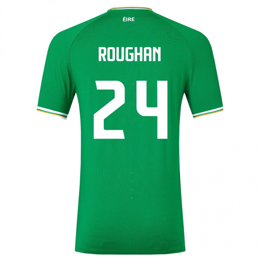 Kids Football Ireland Sean Roughan #24 Green Home Jersey 24-26 T-Shirt Uk