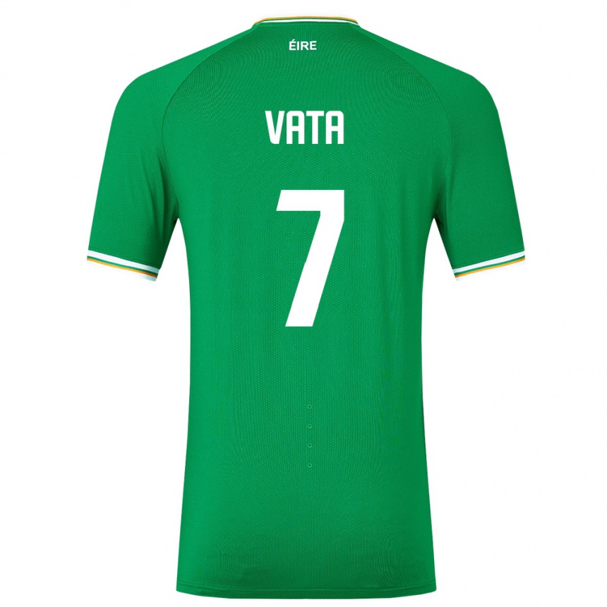 Kids Football Ireland Rocco Vata #7 Green Home Jersey 24-26 T-Shirt Uk