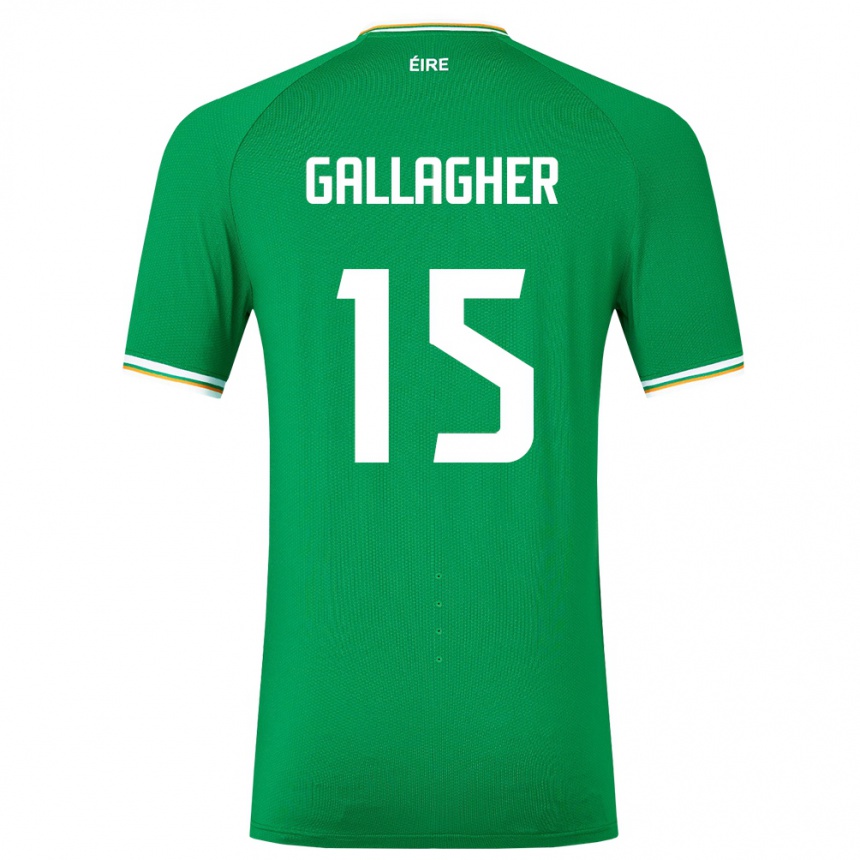 Kids Football Ireland Oisín Gallagher #15 Green Home Jersey 24-26 T-Shirt Uk