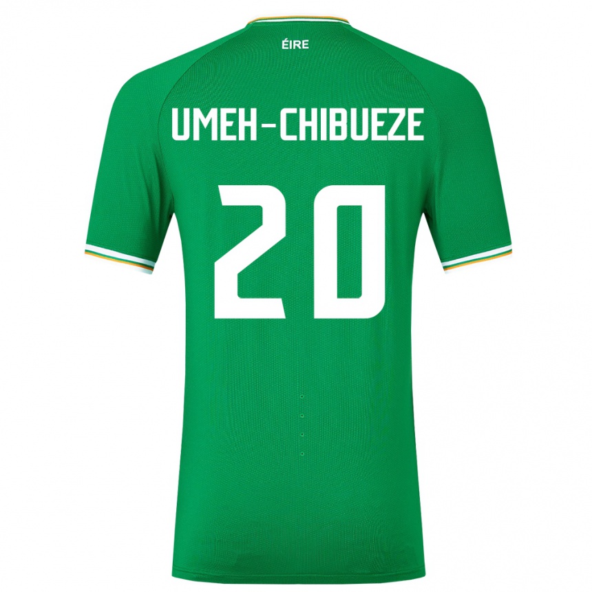 Kids Football Ireland Franco Umeh-Chibueze #20 Green Home Jersey 24-26 T-Shirt Uk