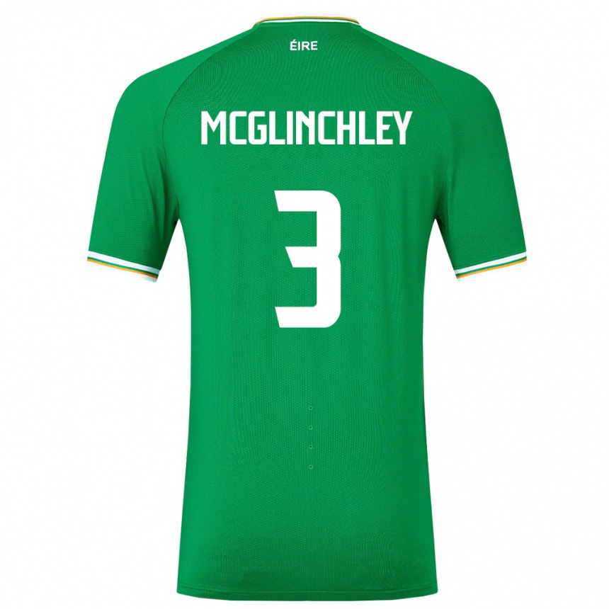 Kids Football Ireland Harry Mcglinchley #3 Green Home Jersey 24-26 T-Shirt Uk