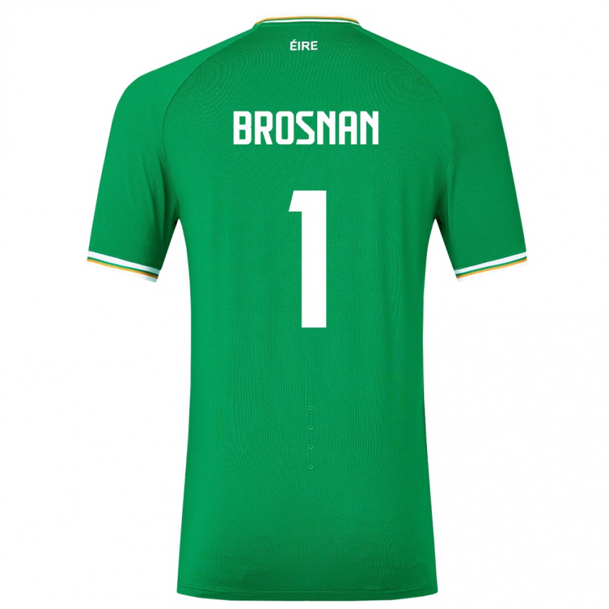 Kids Football Ireland Courtney Brosnan #1 Green Home Jersey 24-26 T-Shirt Uk