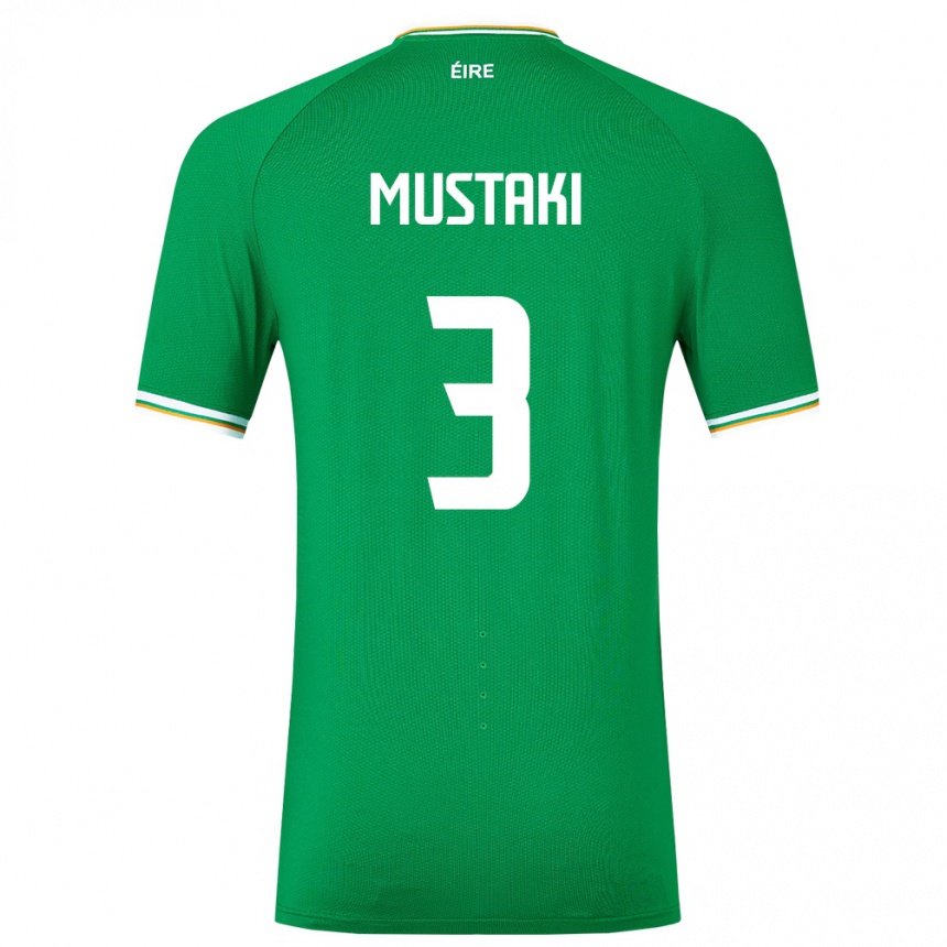 Kids Football Ireland Chloe Mustaki #3 Green Home Jersey 24-26 T-Shirt Uk