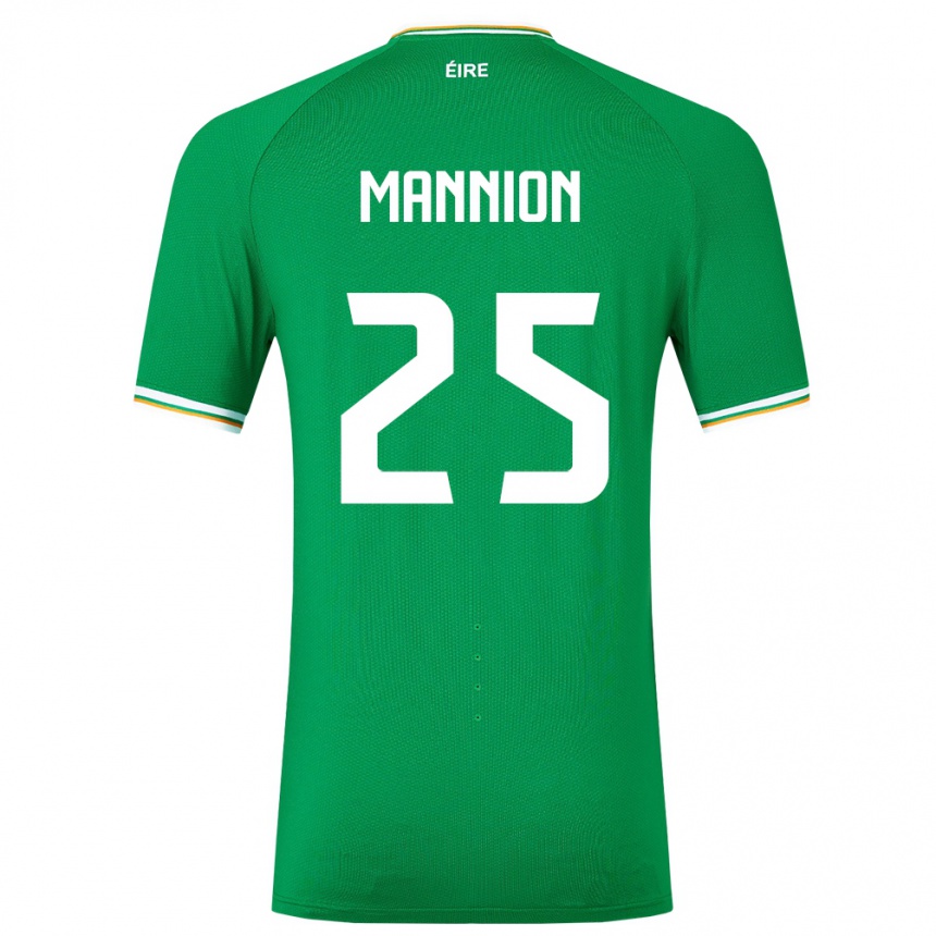 Kids Football Ireland Aoife Mannion #25 Green Home Jersey 24-26 T-Shirt Uk