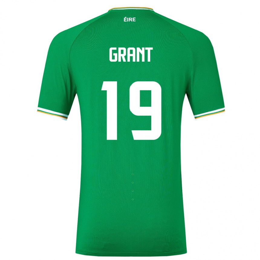 Kids Football Ireland Ciara Grant #19 Green Home Jersey 24-26 T-Shirt Uk