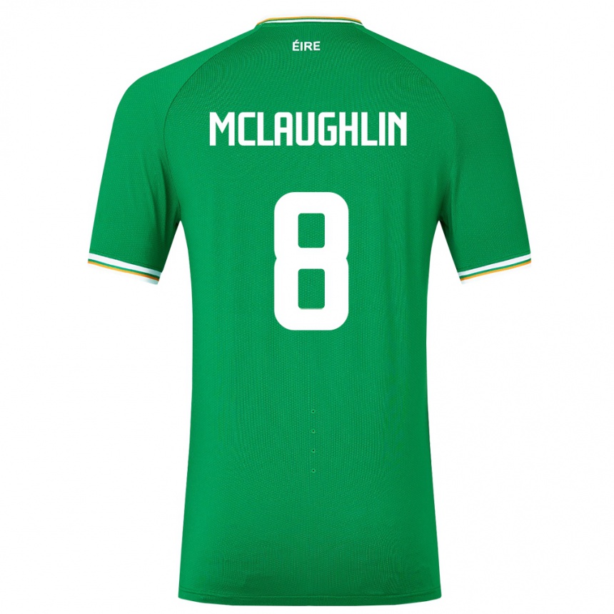 Kids Football Ireland Roma Mclaughlin #8 Green Home Jersey 24-26 T-Shirt Uk