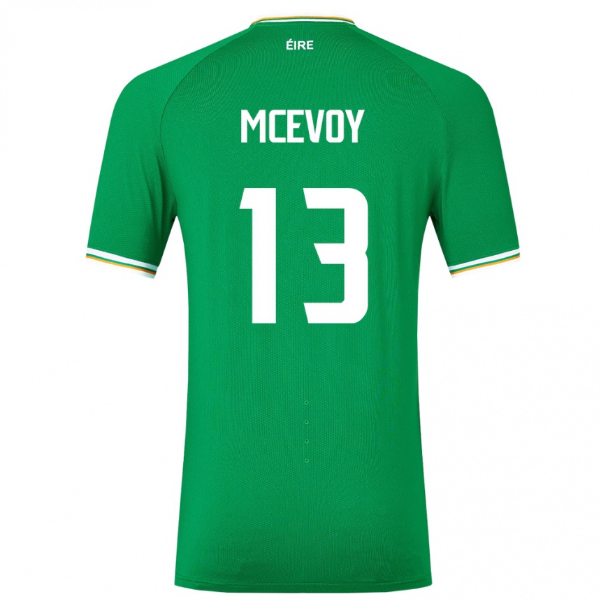 Kids Football Ireland Alannah Mcevoy #13 Green Home Jersey 24-26 T-Shirt Uk