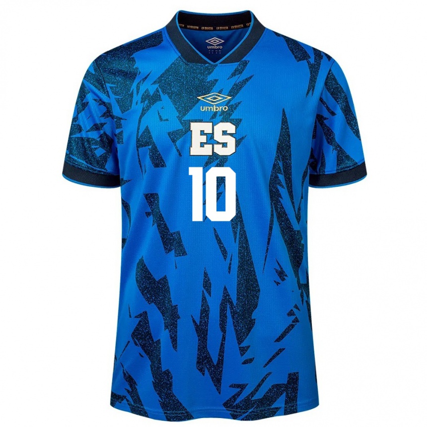 Kids Football El Salvador Cristopher Arias #10 Blue Home Jersey 24-26 T-Shirt Uk