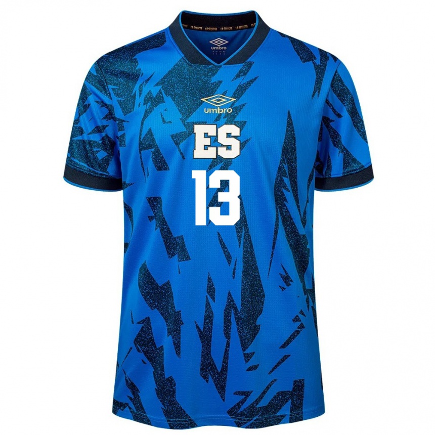 Kids Football El Salvador Tereso Benítez #13 Blue Home Jersey 24-26 T-Shirt Uk