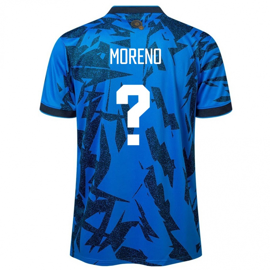 Kids Football El Salvador Amando Moreno #0 Blue Home Jersey 24-26 T-Shirt Uk