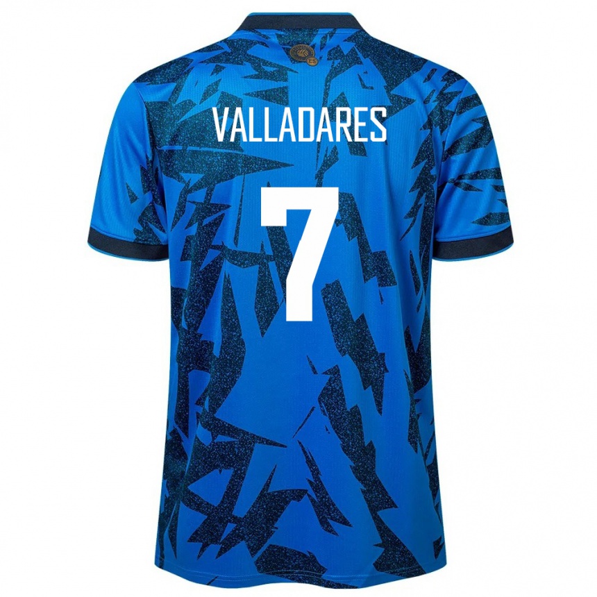 Kids Football El Salvador Jefferson Valladares #7 Blue Home Jersey 24-26 T-Shirt Uk