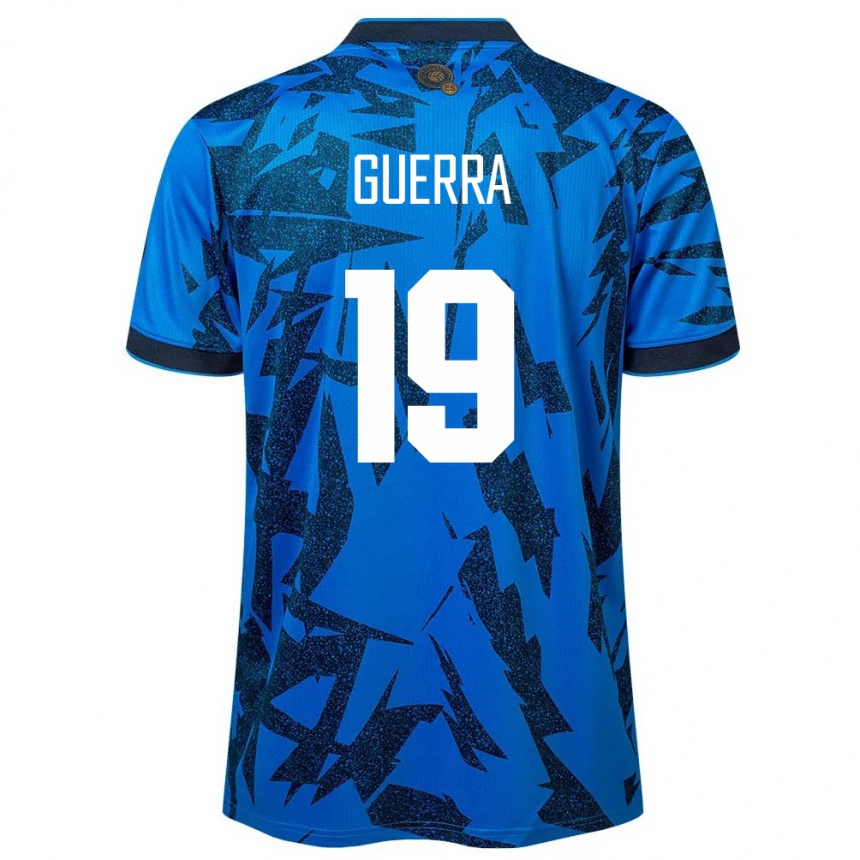 Kids Football El Salvador Steven Guerra #19 Blue Home Jersey 24-26 T-Shirt Uk